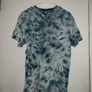 Champion Men's Short Sleeve Blue Tie-Dye Tee